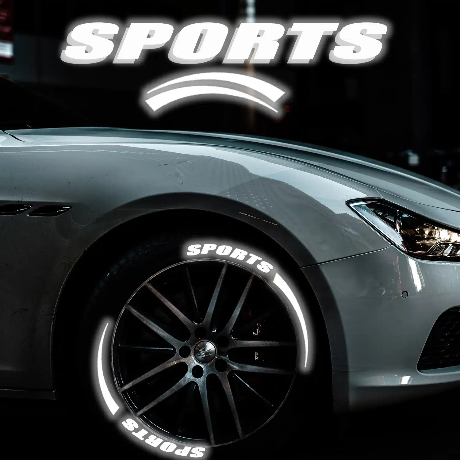 Reflective Custom Tire Lettering — view 2