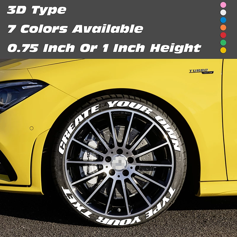 Custom Temporary Decal Tire Lettering Kit – Muscle Tire Lettering